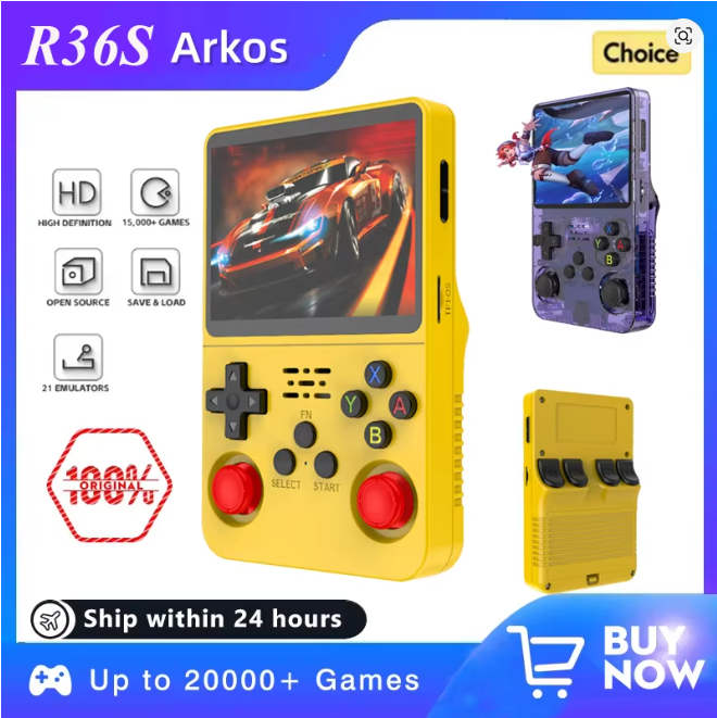 Retro Gaming R36S - Original Arkos R36S Retro Game Console