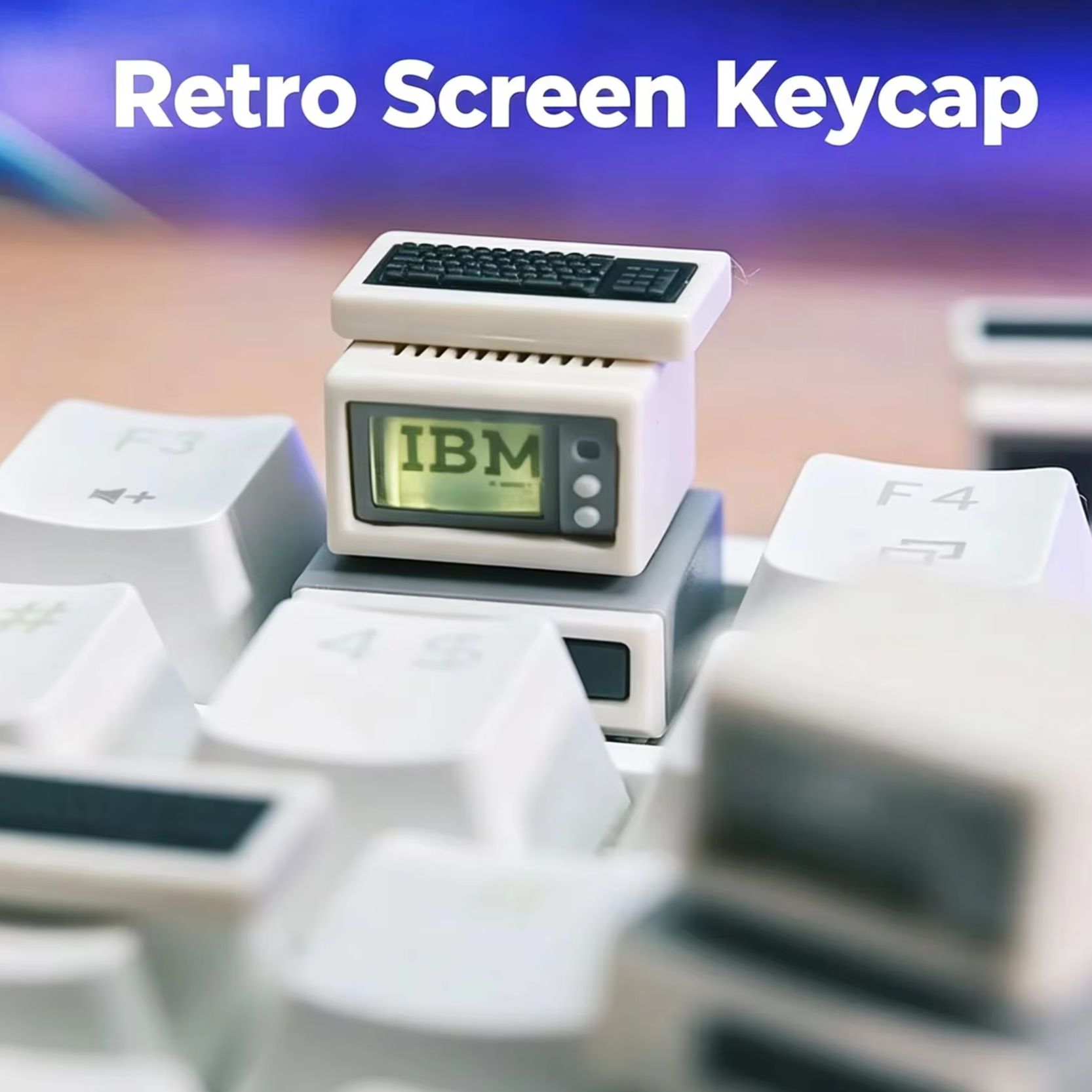 Retro Gaming Unit - Backlit Retro Computer Keycap Custom Computer