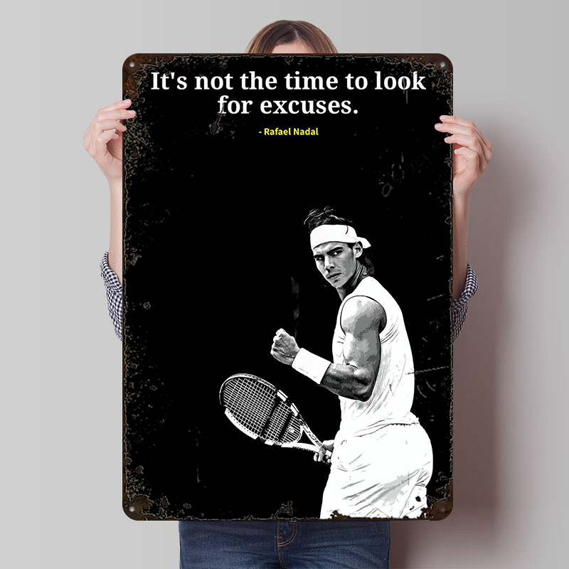 Rafael Nadal Quotes Metal Post - Retro Gaming Quotes ulasan dan harga