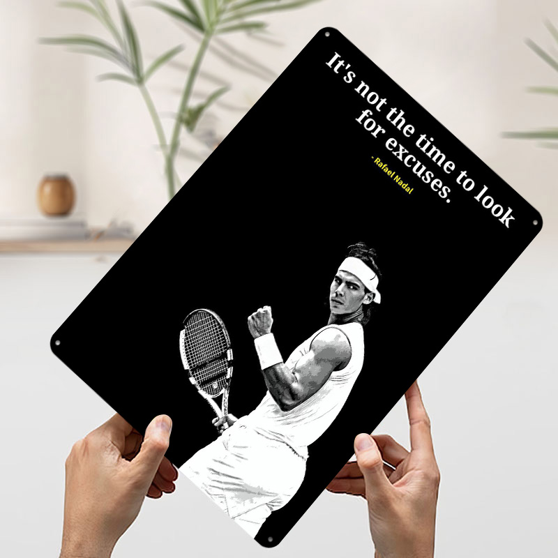 Rafael Nadal Quotes Metal Post - Retro Gaming Quotes ulasan dan harga