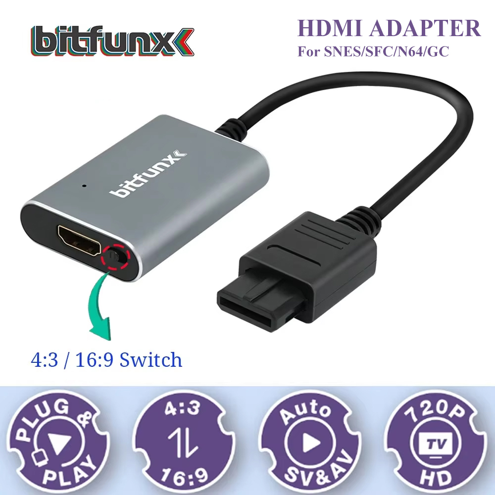 Bitfunx 720P Svideo / AV To HD - Retro Gaming Design ulasan dan harga