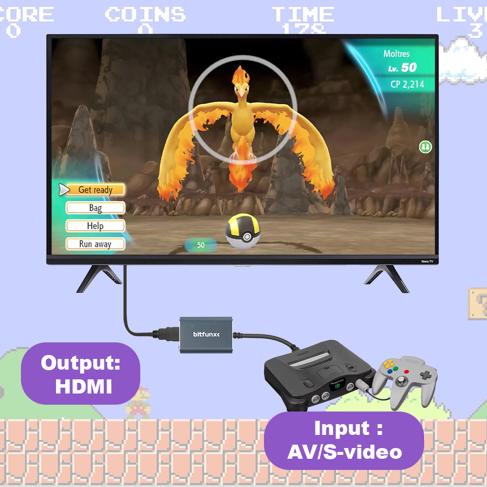Bitfunx 720P Svideo / AV To HD - Retro Gaming Design ulasan dan harga