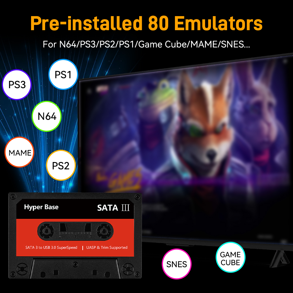 1TB Retro Gaming SSD Video Gam - Retro Gaming Emulator Pc ulasan dan harga