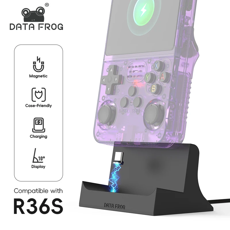 Data Frog R36S Charging Dock S - Retro Gaming R36S ulasan dan harga