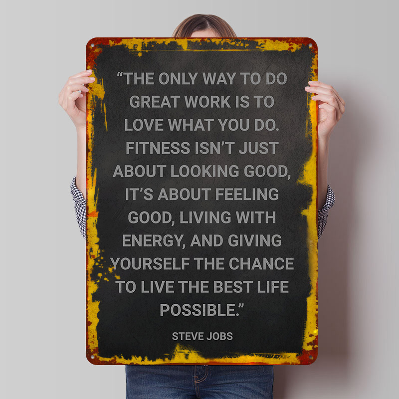 Steve Jobs Fitness Quote Metal - Retro Gaming Quotes ulasan dan harga
