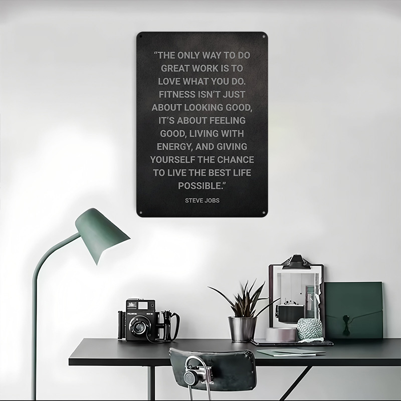 Steve Jobs Fitness Quote Metal - Retro Gaming Quotes ulasan dan harga