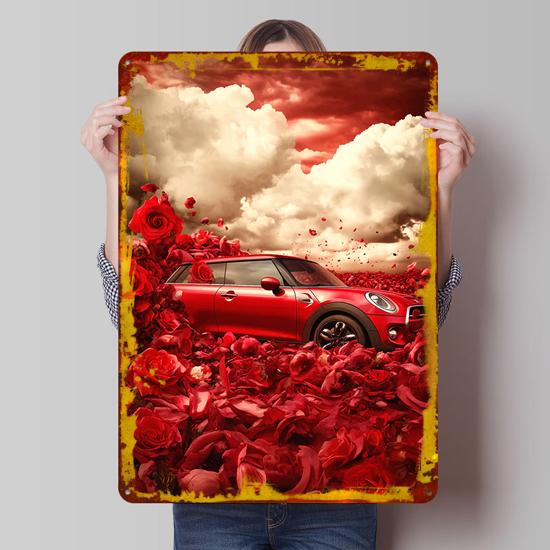 Red UK Car Cooper in Rose Fiel - Retro Gaming Uk ulasan dan harga