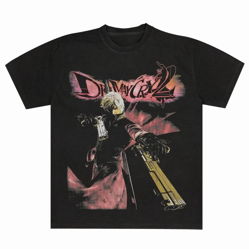 Devil May Cry 2 Dante T-shirt  - Retro Gaming T Shirts ulasan dan harga