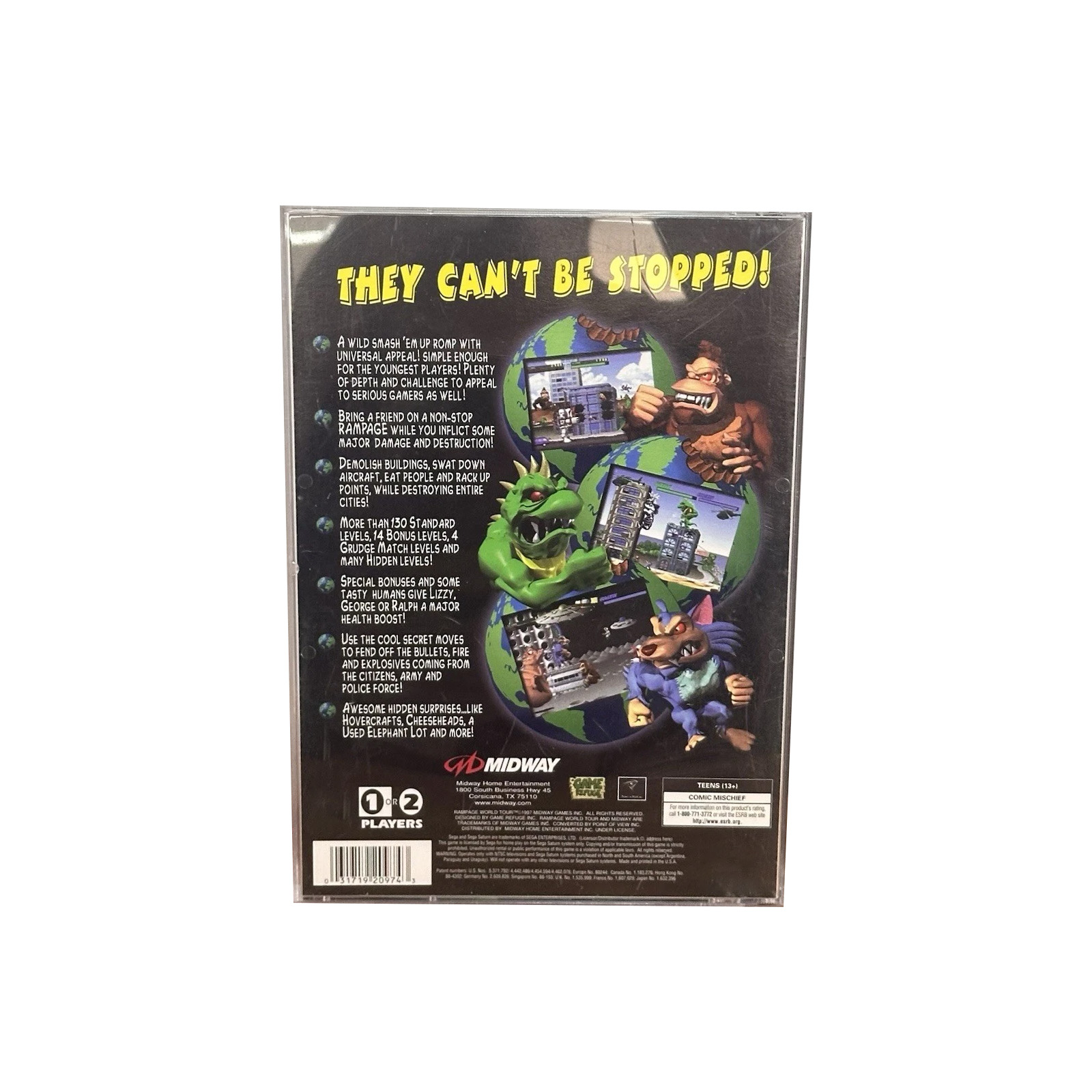 Saturn Copy Disc Game rampage  - Retro Gaming Console ulasan dan harga