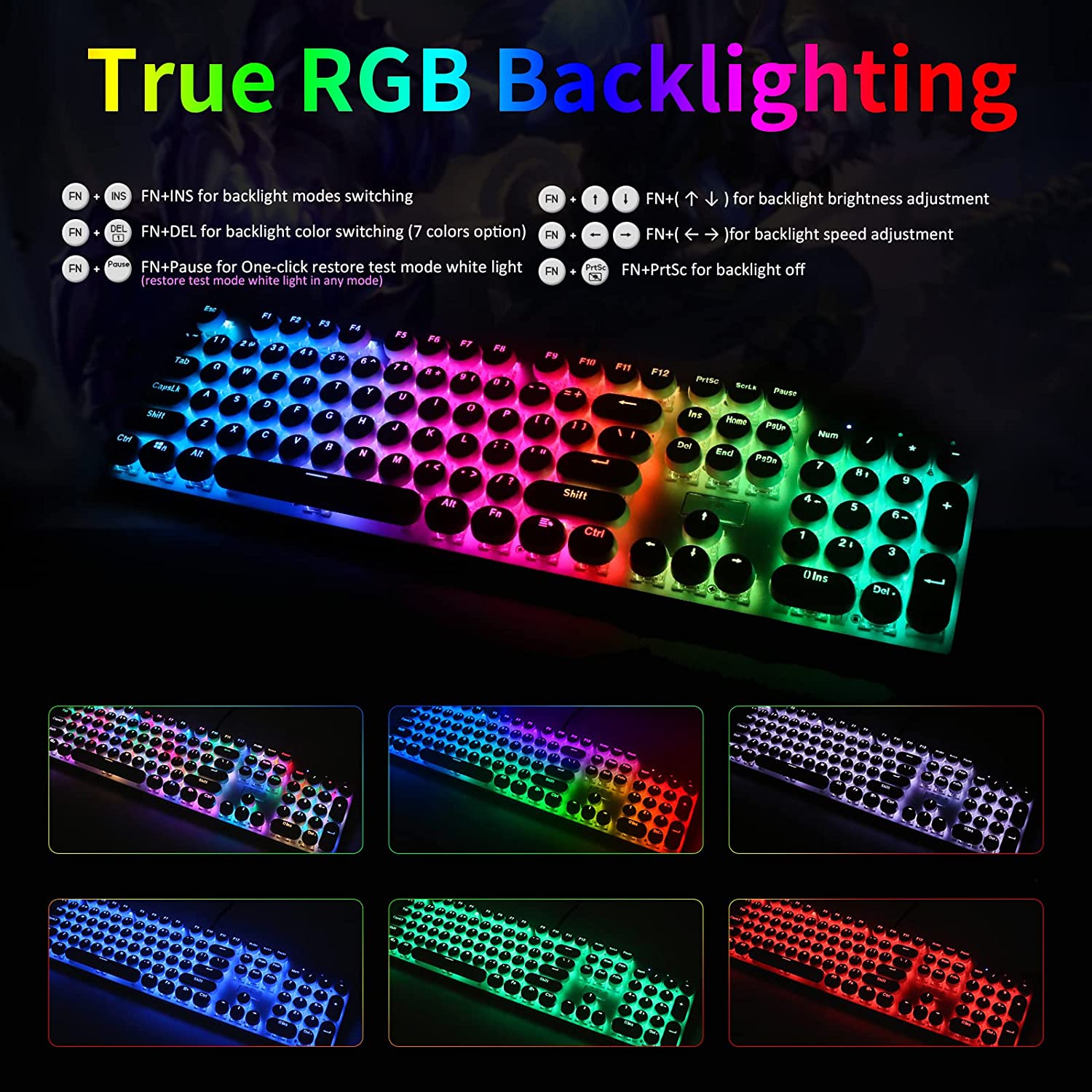 Mechanical Keyboard USB Wired  - Retro Gaming Uk ulasan dan harga