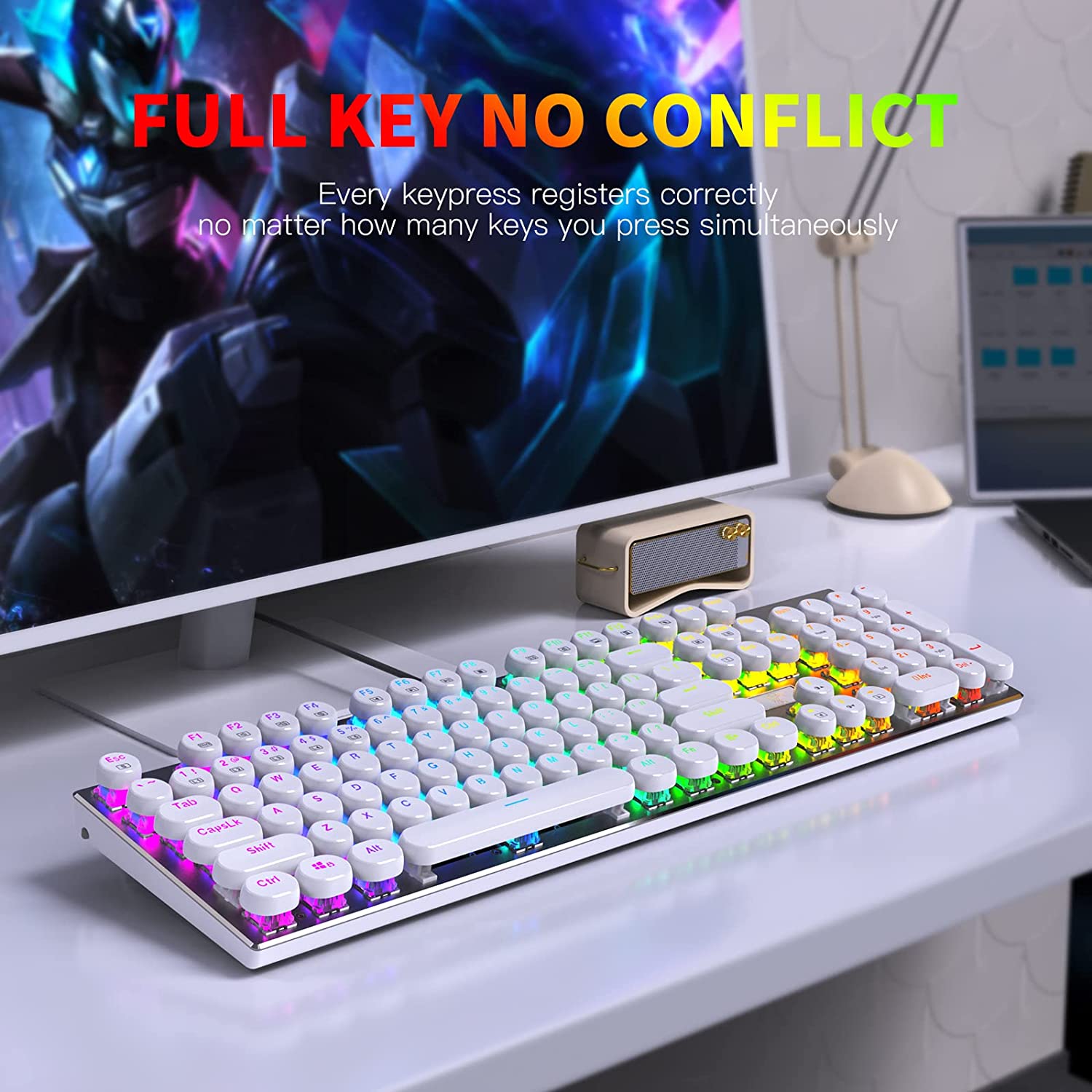 Mechanical Keyboard USB Wired  - Retro Gaming Uk ulasan dan harga