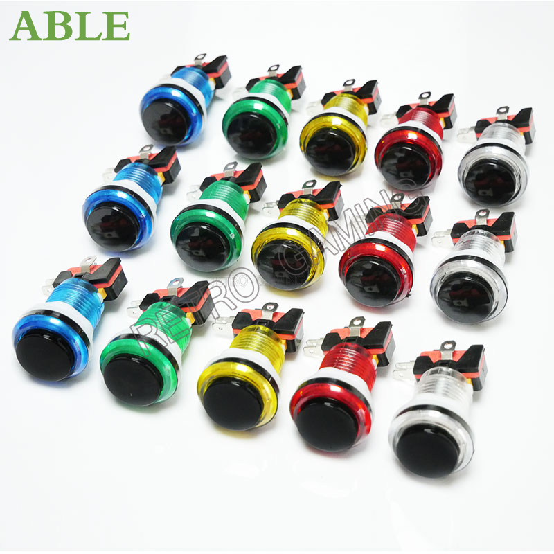 12pcs 6 Colors Arcade LED Push - Retro Gaming Shop ulasan dan harga
