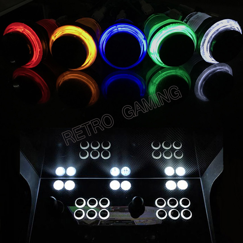 12pcs 6 Colors Arcade LED Push - Retro Gaming Shop ulasan dan harga