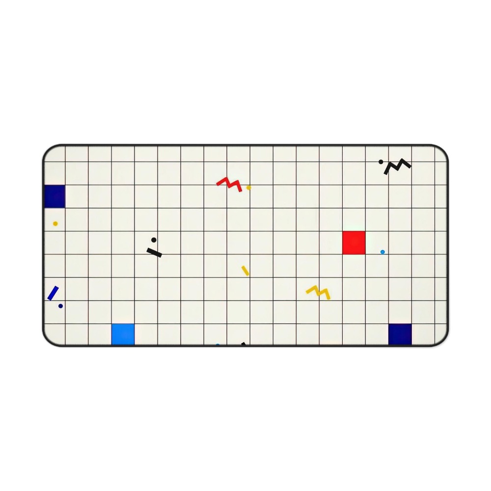 Retro Geometric Grid Desk Mat  - Retro Gaming Design ulasan dan harga
