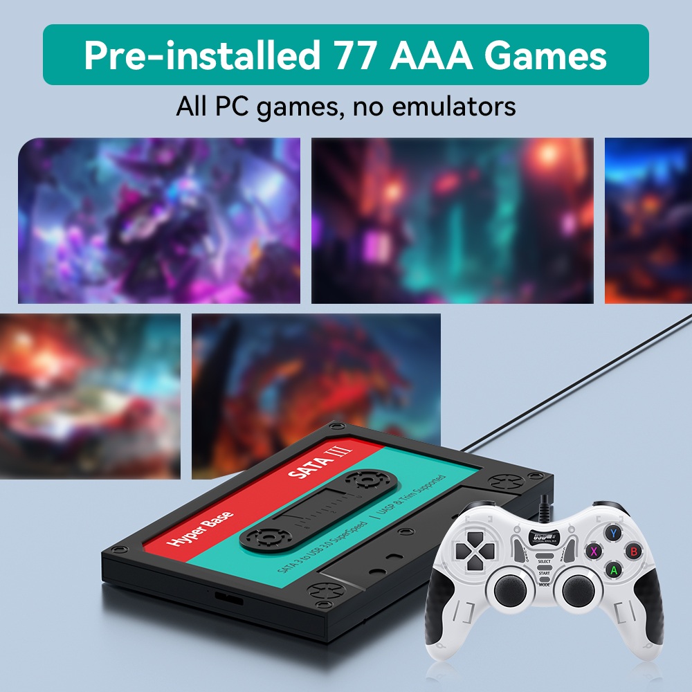 2TB Game Hard Drive With 77 PC - Retro Gaming Tv ulasan dan harga