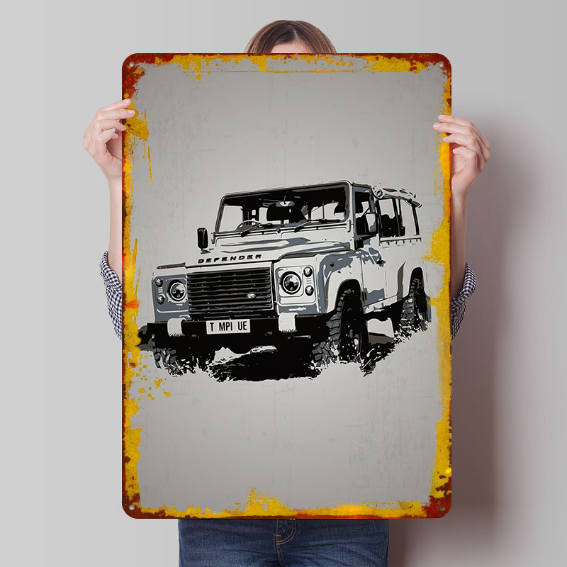 UK Car Rover Defender Poster C - Retro Gaming Uk ulasan dan harga