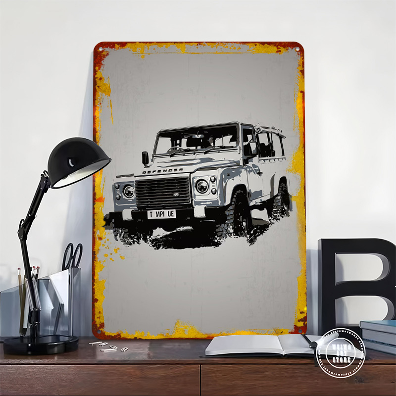 UK Car Rover Defender Poster C - Retro Gaming Uk ulasan dan harga